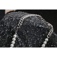 Chaîne cubaine en acier inoxydable poli pour homme, collier de perles – Cadeau pour mariage, anniversaire, fête, argent, largeur 8 mm