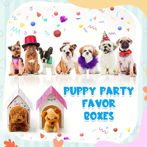 Scatole <span class=keywords><strong>Regalo</strong></span> per Feste a Tema Cane, a Forma di Cuccia Bianca, con Fori, Pieghevoli con Manico, per Cuccioli, Adozione di Animali, Bambini - Product Image 5