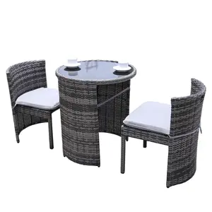 Conjunto de cadeiras e cadeiras ao ar livre de rattan, pátio e cadeiras