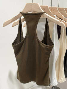 OEM Wholesale Formal Short Fitness Clothing Custom <strong>Neon</strong> Color Women Racerback Yoga Tank <strong>Top</strong> Front Logo Blank Gym <strong>Vest</strong> - Product Image 3