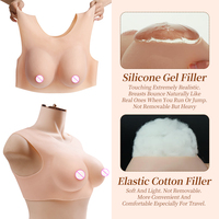 XC047 Soutien-Gorge en Silicone à Grandes Bonnets Sexy et Réalistes pour Travesti Homme