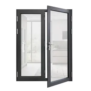 China Manufacturer Custom Design Office Glass Doors Aluminum Swing Door