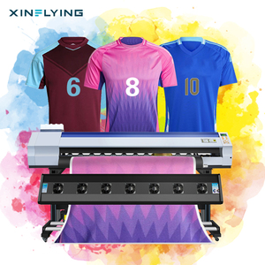 เครื่องพิมพ์ซับลิเมชั่น XinFlying ขนาดใหญ่ 1.9 เมตร ชุดหัวพิมพ์คู่ I3200 สำหรับพิมพ์ผ้าโพลีเอสเตอร์สำหรับชุดกีฬา ความเร็ว 98 ตร.ม./ชม. - Product Image 1
