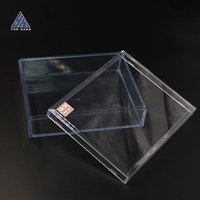 Boîte d'emballage rectangulaire transparente en plastique de qualité alimentaire, écologique, avec couvercle, pour bonbons, sushis et sucre, personnalisable en usine