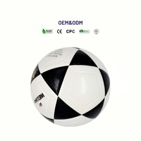 Tenue de Noël WELLMAN, ballon de football classique noir et blanc en PU, taille 5, durable, léger, pour intérieur et extérieur, vente en gros d'usine