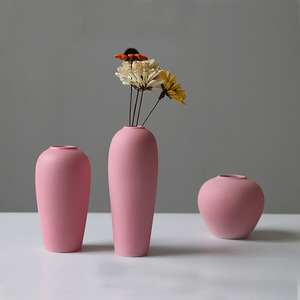 Jarrón de cerámica de flores de pie nórdico moderno Vintage <span class=keywords><strong>Simple</strong></span> con plantas artificiales para decoración del hogar - Product Image 5
