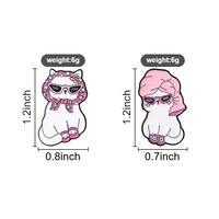 Bros Enamel Figur Kucing Beraksesori Fashion, Lencana Logam Hewan yang Menarik untuk Dekorasi Pakaian dan Tas Ransel, Ornamen Unik