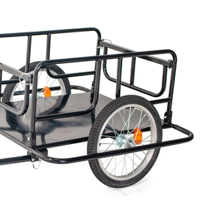 Nouveauté : <span class=keywords><strong>Remorque</strong></span> de <span class=keywords><strong>vélo</strong></span> <span class=keywords><strong>électrique</strong></span> pliable en alliage d'aluminium noir, grande capacité de chargement, pneus larges, pour <span class=keywords><strong>vélo</strong></span> cargo - Product Image 3