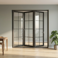 Portes pliantes en aluminium robustes pour hôtels et restaurants, porte en verre commerciale, porte pliante