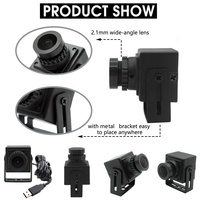 Objectif de carte 22*22mm 0.01Lux, 2.1mm, 120° °   Caméra USB MINI UVC grand angle 720P 30fps pour ATM et kiosque