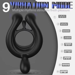Anillo Vibrador <span class=keywords><strong>de</strong></span> <span class=keywords><strong>Silicona</strong></span> para Pene, Juguetes Sexuales para Adultos, Anillo Vibrador Anal y Vaginal, Juguetes Sexuales para Hombre - Product Image 1