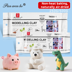 Đất sét làm đồ thủ công Panwenbo 250g/500g màu trắng, không cần nung, đất sét mềm tự khô dùng cho các dự án nghệ thuật và thủ công - Product Image 1