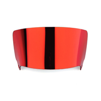 Visières de football en acrylique pour casque MIDI, effet miroir chromé, collection de visières pour casque de football, 14*6.5cm, résistantes à l'eau