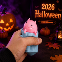Squirrel Cup Squishy 2026 Nouveau Jouet à presser Pop-up Lapin Radis Halloween, pour Fête d'Halloween, Anti-stress, en Caoutchouc Non Toxique, Vente en Gros