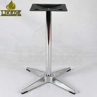 Prix bas en aluminium center table jambes en métal table de conférence table à manger en pied en croix
