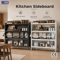 Armoire en acier robuste moderne OEM avec 90 portes battantes, structure KD, montage facile, buffet pour salle à manger, entrée, salon