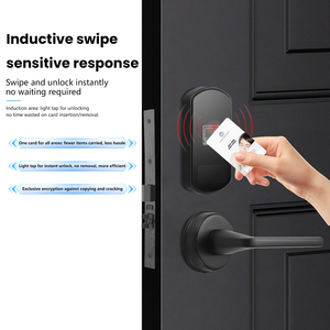 Système de verrouillage hôtelier spécifique, déverrouillage par carte, serrure électronique intelligente pour porte en bois d'appartement, avec <span class=keywords><strong>clé</strong></span> - Product Image 1
