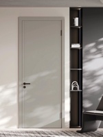 Porte intérieure en bois PU au design moderne et luxueux, finition PVC imperméable, ouverture latérale, garantie de 3 ans pour la maison, le bureau, l'appartement
