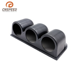 กรอบหน้าปัดคาร์บอนไฟเบอร์ 52 มม. แบบสามรู สำหรับติดตั้งมาตรวัดรถยนต์ - Product Image 2