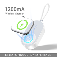 HNT Promotion Exceptionnelle : Chargeur Magnétique Portable 2-en-1 Rapide 1200 mAh pour Apple Watch 6/7/8/9
