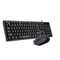 Ensemble clavier et souris filaire USB ergonomique et étanche BOSSTON D5200, clavier 104 touches + souris 3D en stock