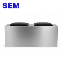 Bancs muraux commerciaux SEM pour restaurants, ensemble de canapés pour cafés, salons de thé, bars, bancs longs en acier inoxydable