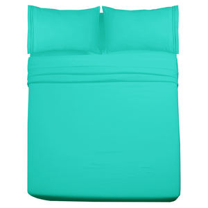 Hot <b>Sale</b> 4-Piece <b>Super</b> Soft Microfiber <b>King</b> Size <b>Duvet</b> Cover Solid Pattern OEKO-TEX Certified 1800TC Anti-Static Polyester - Product Image 1