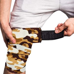 Enveloppes de genou de Squats d'haltérophilie d'impression de Camou vert de haute qualité pour l'enveloppe de soutien de genou de levage de puissance 78 "enveloppement de genou de gymnastique unisexe - Product Image 5