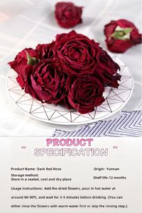 Yunnan Freeze-Food Extracto de planta Rosa Té Flor Regalo Embalaje Blooming Tea - Product Image 3