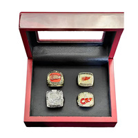 Bijoux sportifs chrétiens de haute qualité, best-sellers, collection de bagues de championnat en alliage pour hommes de l'équipe Detroit Red Wings, lot de 4 pièces