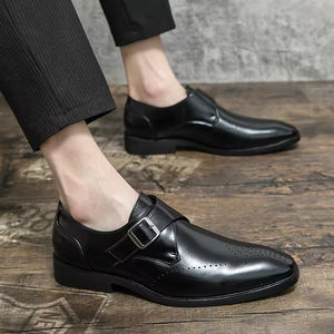 Chaussures habillées formelles de qualité supérieure pour hommes, confortables et élégantes, fabriquées à la main, sur mesure, augmentant la taille, disponibles en hiver - Product Image 2