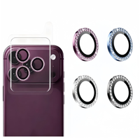 Protection d'objectif d'appareil photo arrière en diamant pour iPhone 18 Pro Max, anneau métallique 3D, verre trempé décoratif, 18 Pro