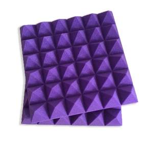 6PCSホットフォームピラミッドタイル音響フォームパネル防音および防音スポンジ (紫) - Product Image 5