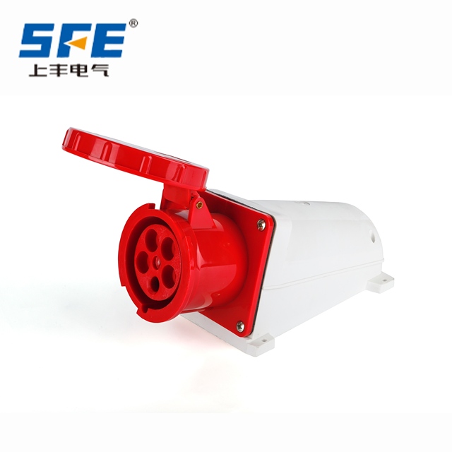 SFE SF-135 IP67 63A 380-415V 6H 3P+N+E 5pin 3 Phase Waterproof Industrial Surface Mounted Socket