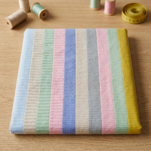 Tela vaquera 100% algodón teñida con hilo, a rayas, 17031, ligera, 145 g/m², 57/58 pulgadas, elástica, para bebés/niños, uso exterior, en stock - Product Image 3