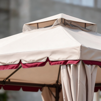 Pergola de jardin en tissu imperméable à double toit ventilé, structure en aluminium thermolaqué, moderne, pour cour et balcon, 3x3m, idéale pour les événements