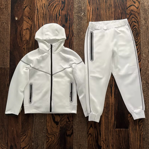 定制标志羊毛套装Nk科技运动服普通运动服健身房运动两件套运动衫和连帽衫套装男式运动服 - Product Image 1