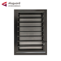 Aluguard USA Standard Moderne Luxe Porte Obturateur Conception Ventilation Aérienne Installation Facile Fenêtres à Persiennes en Verre Alliage d'Aluminium