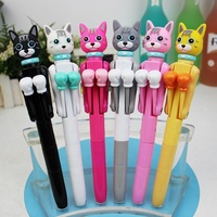 Fun Quirky Cat Dog Boxing Pen Creative Cartoon Animal Soulagement du stress Prank pour les garçons de l'école primaire 1.0mm Largeur d'écriture Cadeau