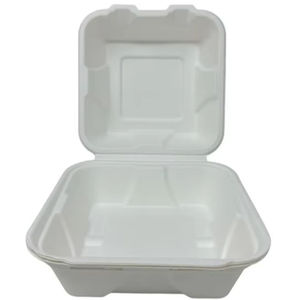 Conteneur en bagasse jetable multi-usages 9x6, écologique, pour le stockage, le service de repas et les applications de traiteur - Product Image 1