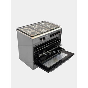 IEL9002 Inox Freestanding <b>Gas</b> Cooker for Household Use Electronic Ignition with Cast Iron Surface - Product Image 1