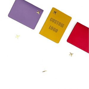 Cartera para Tarjetas de Visita con Logotipo Personalizado, Funda para Pasaporte de Viaje, Porta Documentos de Identidad y Pasaporte de Cuero PU Impermeable con Estuche para Tarjetas de Crédito - Product Image 4