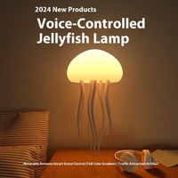 Lampe suspendue tentacule flottante à 7 couleurs alimentée par USB, dégradé de couleurs, méduse LED intelligente à commande vocale, ABS