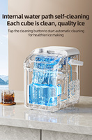 Machine à glaçons en forme de cube, électrique, en plastique, pour hôtel et usage domestique, 10-20 kg/jour, haute efficacité