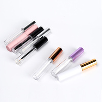 Vente en gros de tubes de mascara vides de 10 ml, applicateur de cils, flacon de crème, échantillon de conteneur cosmétique avec bouchon noir, doré ou argenté