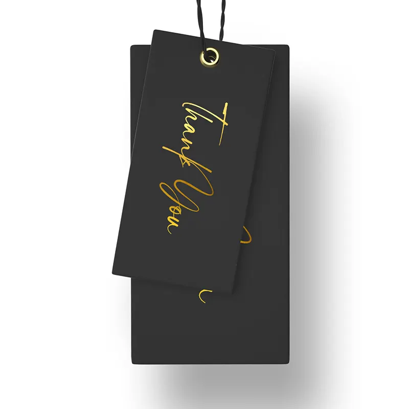 Karten tasche Tag Black Garment Blank Weniger T-Shirt Kunden spezifische hängende Etiketten Label Printed Luxury Clothing Brand Tags für meine Kleidung