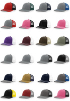 Vente en gros de casquette de camionneur bleu ciel vierge de créateur logo personnalisé uni chapeau en maille 6 panneaux chapeaux de camionneur camouflage en coton personnalisé unisexe