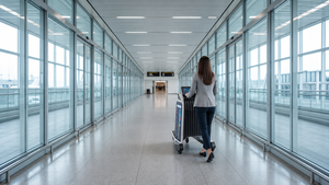 Carrello Portabagagli Aeroportuale a Tre Schermi Dotato di <span class=keywords><strong>Intelligenza</strong></span> Artificiale per Assistere i Passeggeri - Product Image 3