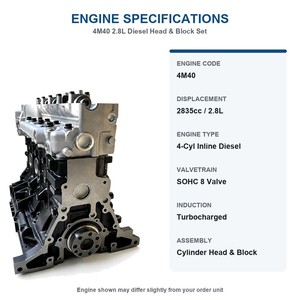 Ensemble de culasse et de bloc moteur Mitsubishi Pajero 2.8L 4M40 Turbo <span class=keywords><strong>Diesel</strong></span> pour Montero Pajero Sport et Delica L400 - Product Image 3
