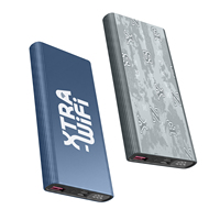 Batterie externe 10000mAh à charge rapide, 3 ports, en alliage d'aluminium, avec écran LED, logo personnalisé, boîte cadeau, OEM, directement de l'usine